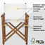 Set of 2 Folding Director's Chairs in Outdoor Wood with Armrests 52x50x83h