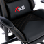 X-BULL Chaise de jeu avec repose-pieds Ordinateur de bureau inclinable avec support lombaire NOIR