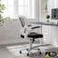 ZIK Office Chair White, Ergonomic, with Folding Armrests, Lumbar Support– 62x63x105