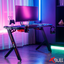 X-Bull Gaming Desk with LED, for PC and Office Complete with Accessories - 120x61x73cm