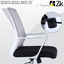 Silla Escritorio Ergonómica, Giratoria y Regulable, Apoyo Lumbar - Blanca 45x51x94/100h 