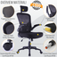 ZIK Silla de Oficina Ergonómica Negra con Reposabrazos Plegables, Soporte Lumbar, Reposacabezas Ajustable