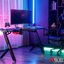 X-Bull Gaming Desk with LED, for PC and Office Complete with Accessories - 120x61x73cm