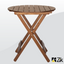 Set of Garden Table and Chairs Director in Wood for Outdoor Folding 52x50x83h