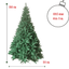 Árbol de Navidad realista súper grueso 180 cm Pino VERDE NATURAL 