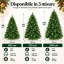 Albero di Natale Artificiale Abete Realistico Folto e Sintetico 