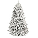 Albero di Natale Innevato Artificiale Abete Folto e Realistico in PVC 