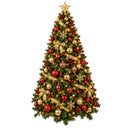 Albero di Natale Artificiale Pino Folto e Verde in PVC Base in Metallo