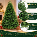 Albero di Natale Artificiale Abete Realistico Folto e Verde per ingresso soggiorno salotto