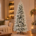 Albero di Natale Artificiale Frozen Innevato Slim PVC e PE cm 180/210