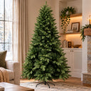 Albero di Natale Artificiale Winter Folto Verde e Realistico con Base in Metallo e Ganci a Ombrello