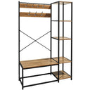 Appendiabiti guardaroba design industrial con ripiani salvaspazio