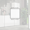 Armadio Multiuso 2 Ante 5 Ripiani Scarpiera Salvaspazio in Legno FSC Bianco Lucido - 69x36x181 cm