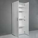 Armadio Multiuso 2 Ante con Ripiani Scarpiera Salvaspazio Mobile in Legno Bianco- 70x36x181 cm