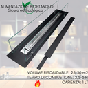 Bruciatore da Incasso Camino a Bioetanolo 1 Lt, Riscaldamento 25-30 m2