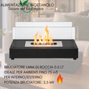 Camino a bioetanolo biocamino da pavimento in acciaio inox bruciatore 0.5 litri da interno o esterno design moderno 