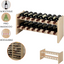 Modular wine cellar for wine bottles in natural pine wood 16 stations per module Size 69x27xh30 cm