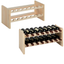 Modular wine cellar for wine bottles in natural pine wood 16 stations per module Size 69x27xh30 cm