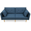 Divano Letto Trasformabile 2 Posti con Cuscini Imbottitura in Spugna Design