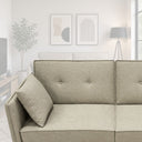Divano Letto Trasformabile 2 Posti con Cuscini Imbottitura in Spugna Design