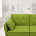 Divano Letto Trasformabile 2 Posti con Cuscini Imbottitura in Spugna Design