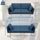 Divano Letto Trasformabile 2 Posti con Cuscini Imbottitura in Spugna Design