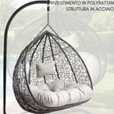 Hanging Garden Rocking Chair with Cushions 120x200h cm