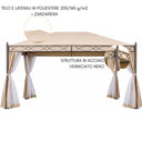 Gazebo 3x4 da Giardino Esterno con Teli e Zanzariera in Poliestere