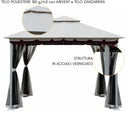 Gazebo 3x3 da Giardino Telo Poliestere, Airvent e Teli Zanzariera