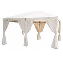 Gazebo da Giardino 3x4 top poliestere teli laterali struttura in acciaio outdoor