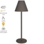 Rechargeable LED Table Lamp, Touch Dimmable Warm Light for Home, Bars, Pubs, Restaurants - Taupe