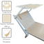 Folding Sun Lounger with Canopy and Cushion, Adjustable Backrest Dove Grey 189x58x36 cm