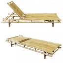 Lettino prendisole da giardino esterno sdraio pieghevole reclinabile design bamboo