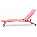 Lettino prendisole da giardino esterno sdraio con schienale reclinabile design outdoor struttura alluminio