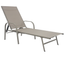 Folding Sun Lounger for Garden, Pool, Sea, in Steel and Textilene with Armrests - 199x68x31h cm Brown