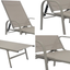 Folding Sun Lounger for Garden, Pool, Sea, in Steel and Textilene with Armrests - 199x68x31h cm Brown