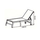 Lettino Prendisole da Giardino Schienale Reclinabile con Ruote Tortora