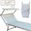 Folding Sun Lounger with Canopy and Cushion, Adjustable Backrest Grey 189x58x36 cm