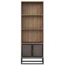 Libreria scaffale con 3 ripiani e 2 ante salvaspazio design industrial