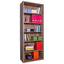 Libreria da Ufficio 6 Ripiani Mobile Multiuso Casa Salvaspazio in Legno Slim Design Moderno cm 81x35x217h