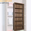 Libreria da Ufficio 6 Ripiani Mobile Multiuso Casa Salvaspazio in Legno Slim Design Moderno cm 81x35x217h