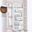 Libreria da Ufficio 6 Ripiani Mobile Multiuso Casa Salvaspazio in Legno Slim Design Moderno cm 81x35x217h