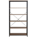 Libreria 5 Ripiani Scaffale Salvaspazio Design Industrial cm 80x30x180