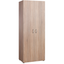 Multipurpose Wardrobe 2 Doors with Shelves Space-Saving Shoe Rack Oak Wood Furniture - 70x36x181 cm