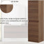 Bathroom Column Wall-hung Cabinet 2 Doors Fixed Wooden Shelves – Canaletto Walnut cm 33x30x112