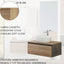 Mobile Bagno Sospeso con Lavabo da Appoggio e Specchio 1 Cassetto Salvaspazio in Legno  80 cm - Rovere di Bordeaux