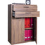 Office Chest of Drawers Mobile Multipurpose Space Saving 2 Doors 2 Wooden Drawers, Modern Design Wardrobe – 81x35x112 cm