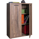 Multipurpose Office Cabinet 2 Doors 3 Space-Saving Shelves, Wooden Cabinet Modern Design 81x35x112 cm