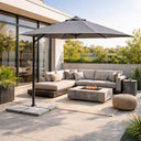 Ombrellone da giardino 2x3 palo decentrato in metallo telo poliestere