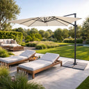 Ombrellone da Giardino 2x3 Palo Decentrato Girevole Telo Airvent Ecru